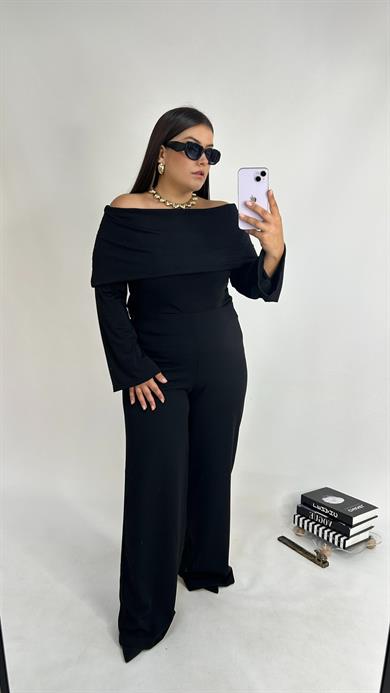 Sihirli Siyah Palazzo Pantolon 