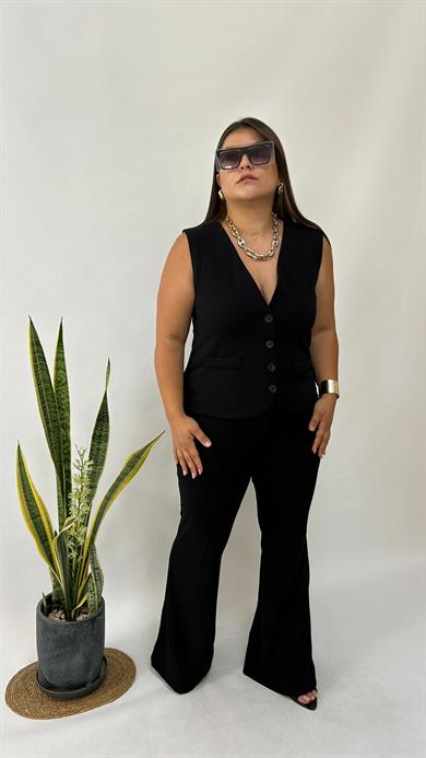 Sihirli Toparlayıcı İspanyol Pantolon Siyah - 2003