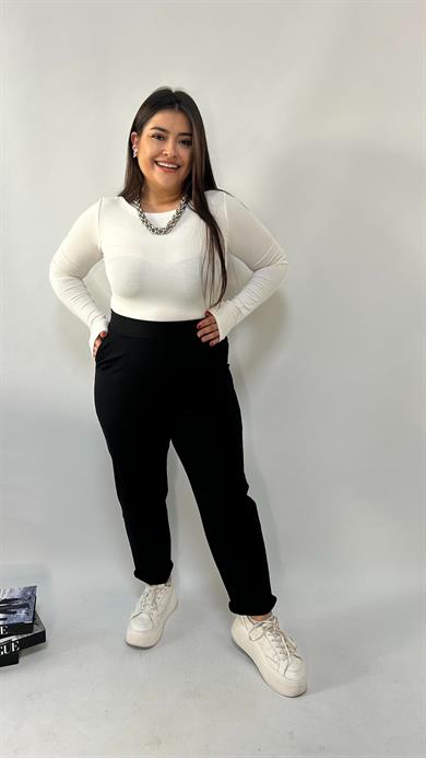 Siyah Çelik Cepli Pantolon