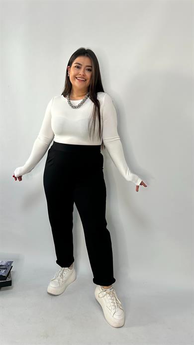 Siyah Çelik Cepli Pantolon