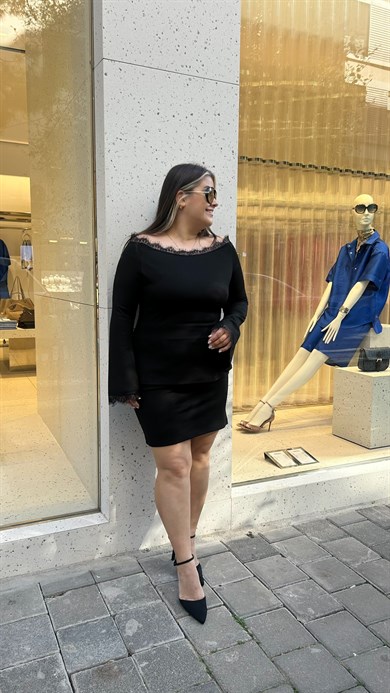 Siyah Çelik Kalem Etek