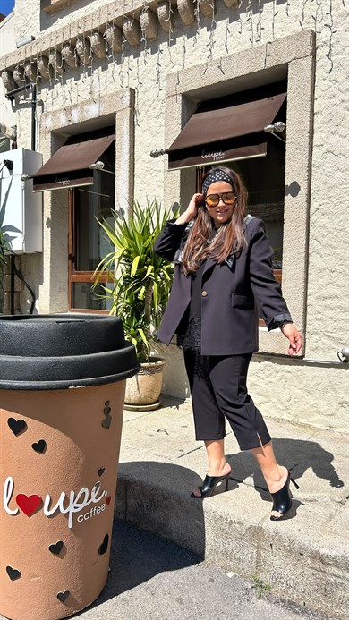 Siyah  Kapri Pantolon