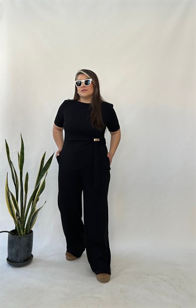 Siyah  Modal Tokalı Takım 