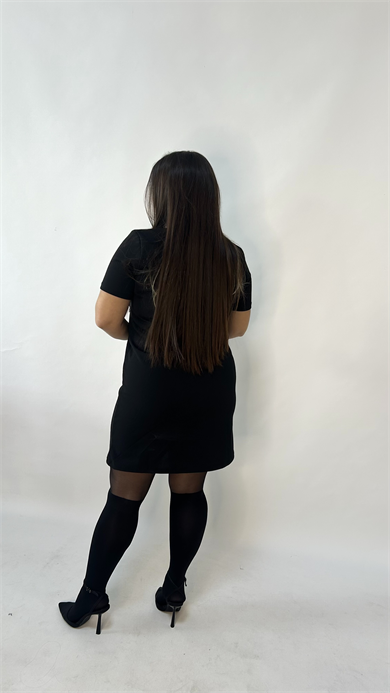 Siyah Taşlı Elbise