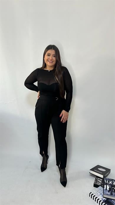 Siyah Transparan  Bluz