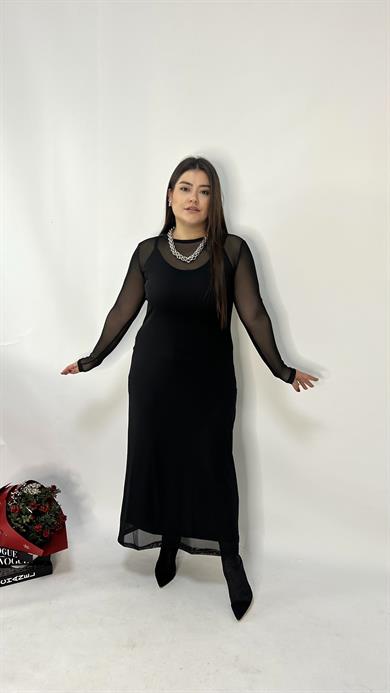 Siyah Tül Elbise 