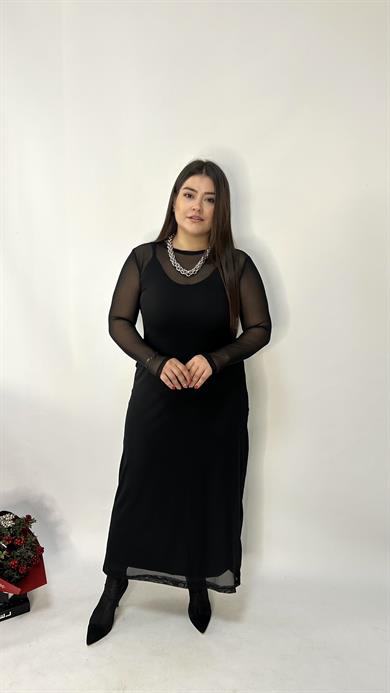 Siyah Tül Elbise 