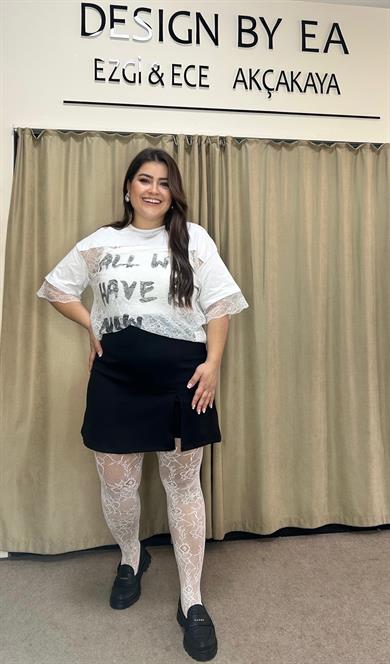 Tek Yırtmaçlı Şort Etek