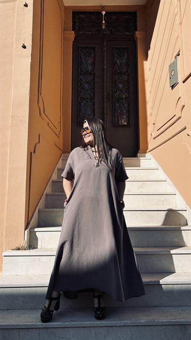 Vizon Gold Düğme Elbise