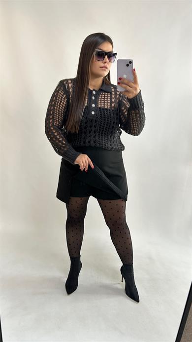 Yırtmaçlı Şort Etek 