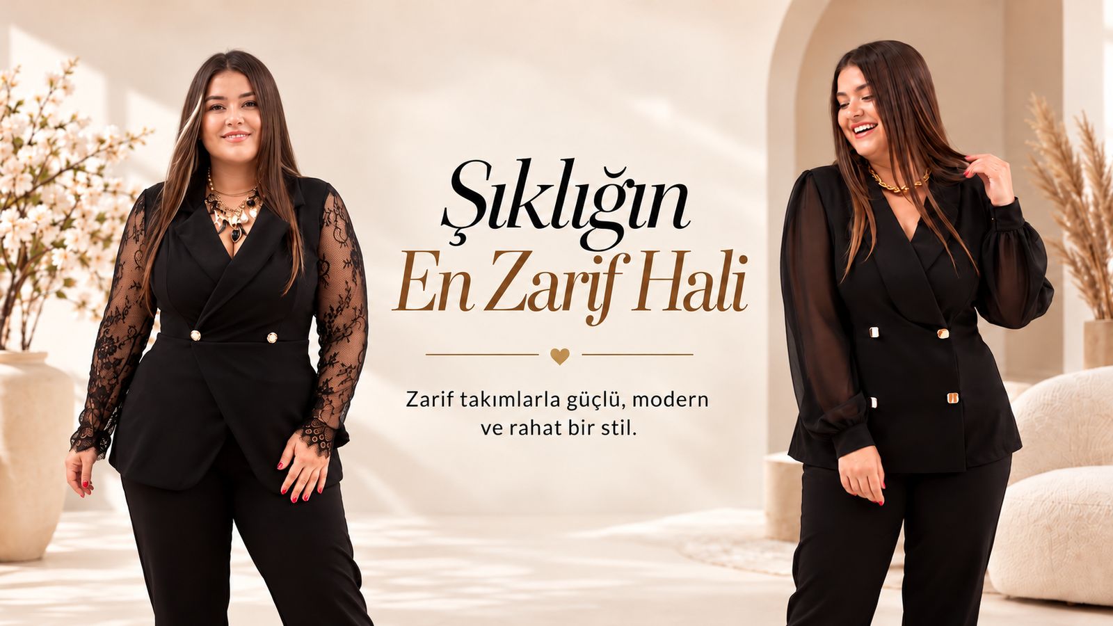 Büyük Beden Kadın Ceket Pantolon Takımları – Şık ve Zarif Kombinler