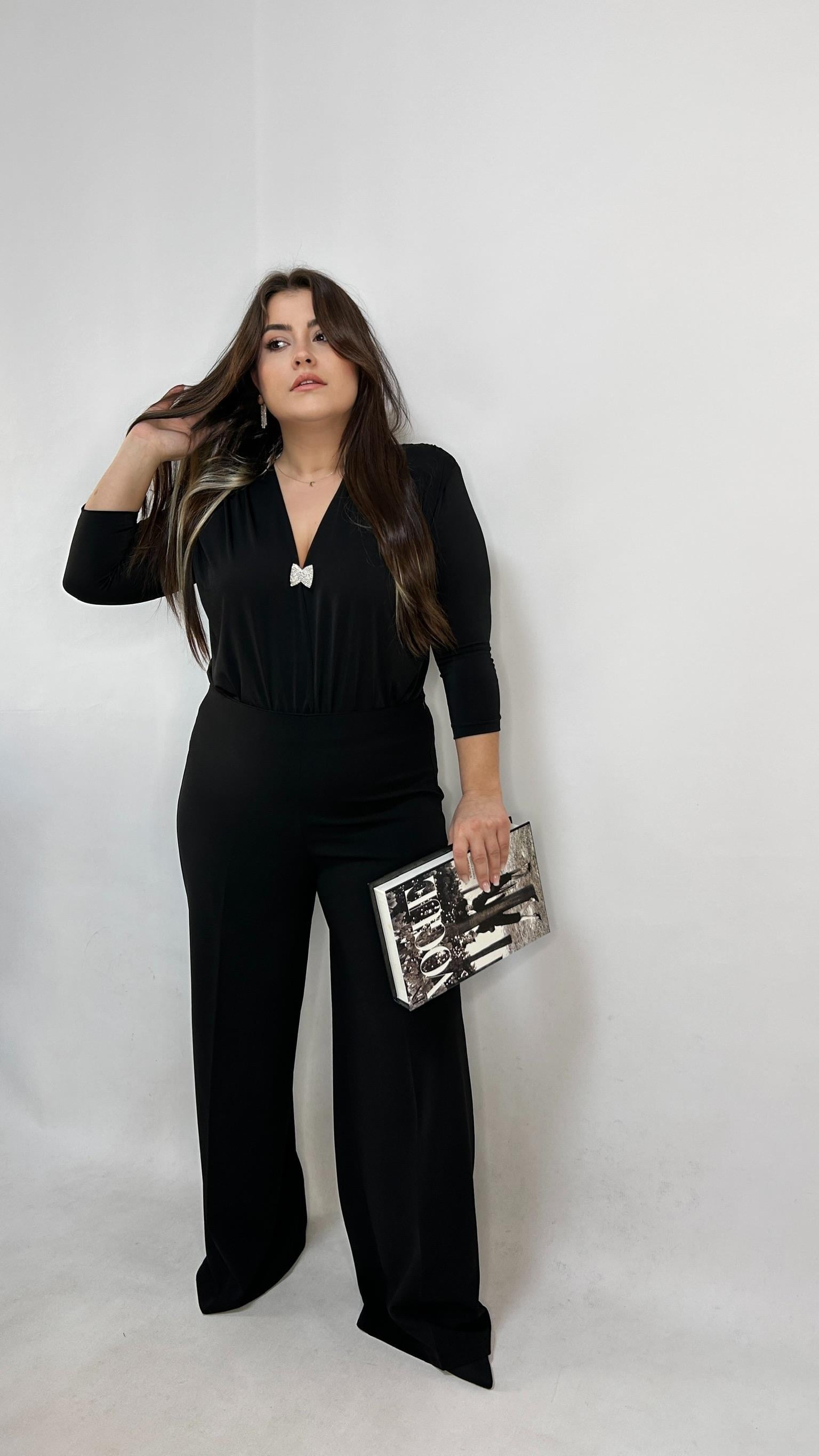 Siyah Palazzo Pantolon