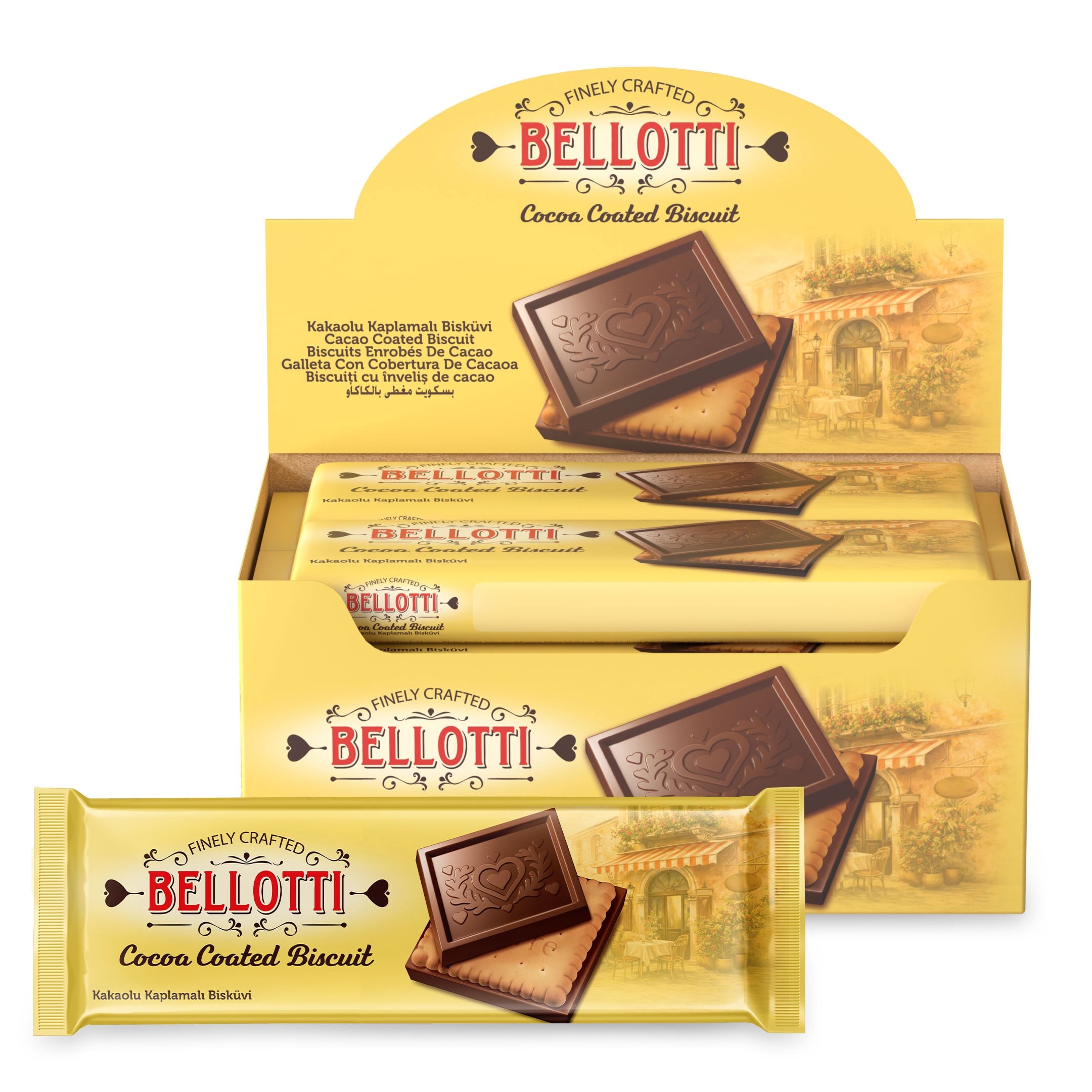 Bellotti Kakao Kaplamalı Bisküvi 102 gr x 6 Adet