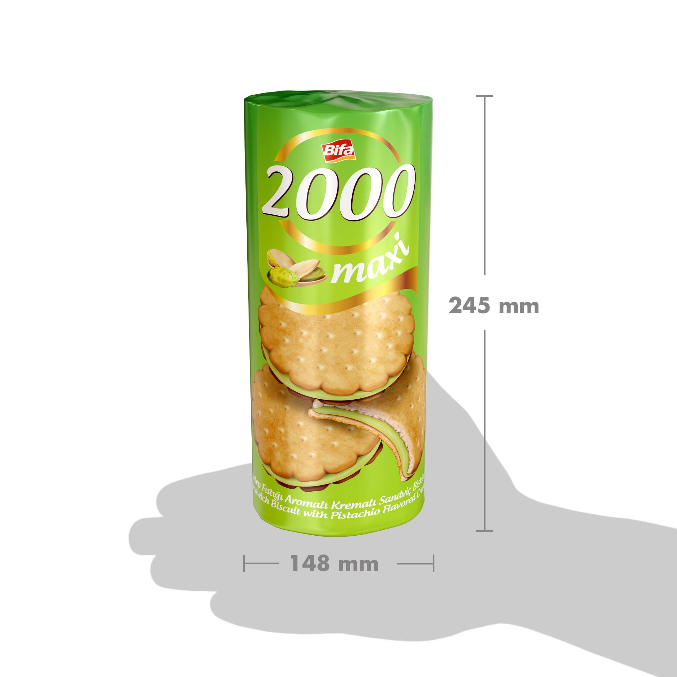 Bifa 2000 Antep Fıstıklı Kremalı Sandviç Bisküvi 500gr