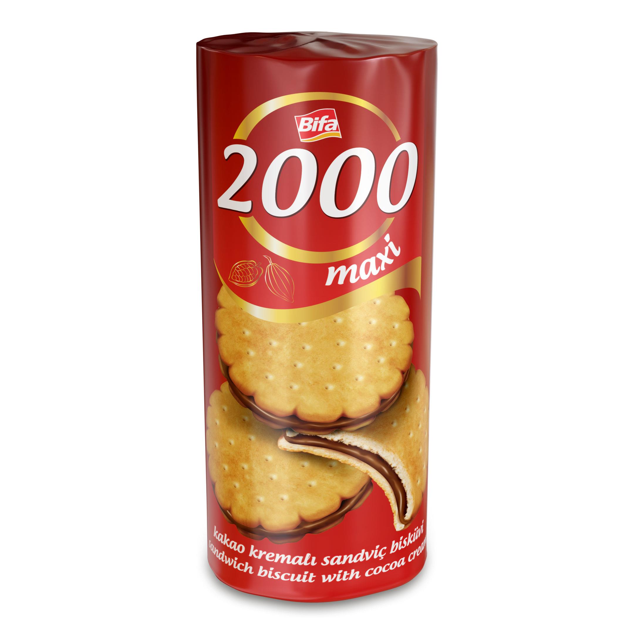 Bifa 2000 Kakaolu Kremalı Sandviç Bisküvi 500gr