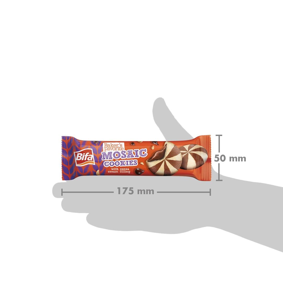 Bifa Bakers Favorite Kakao Kremalı Mozaik Bisküvi 80 gr x 6 Adet