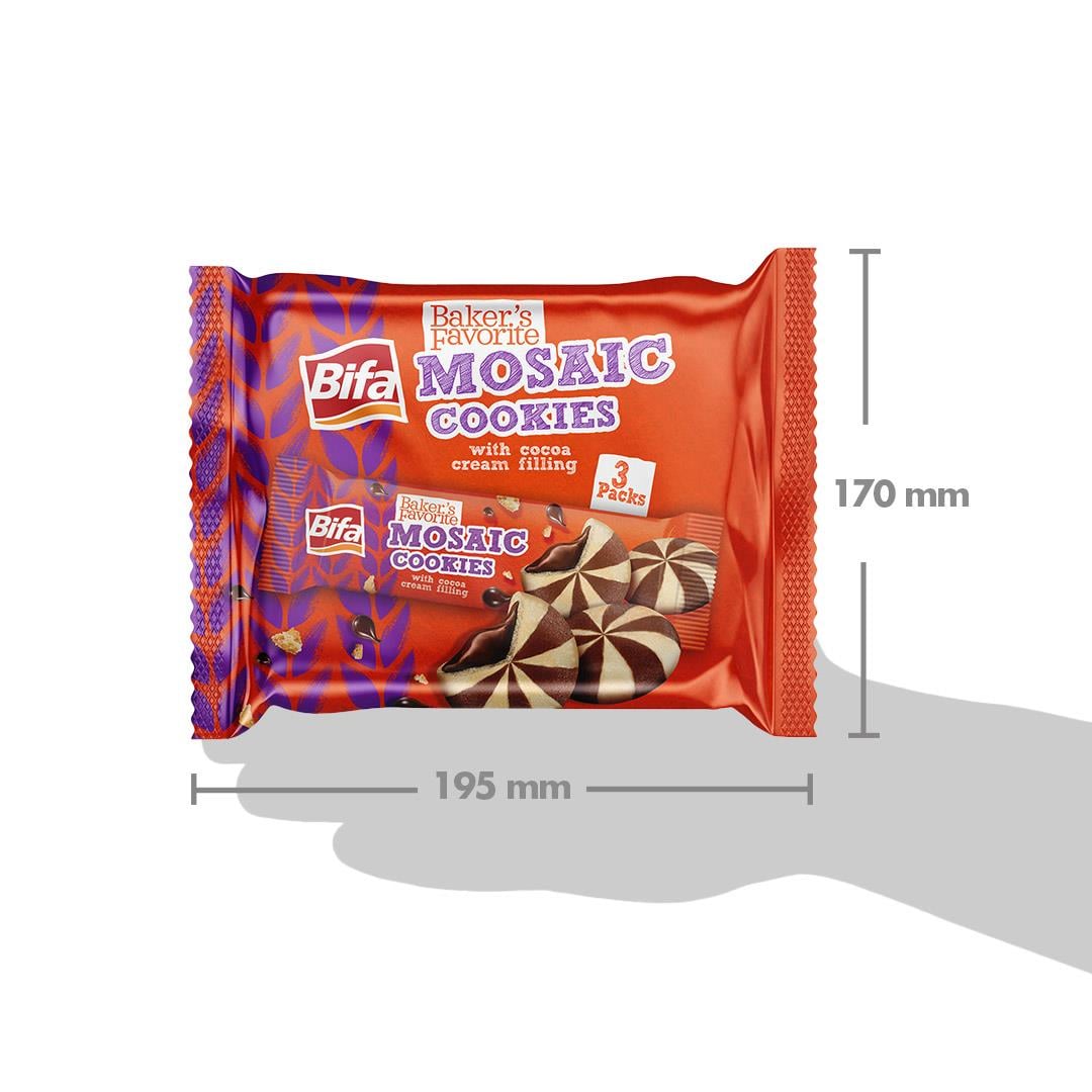 Bifa Bakers Favorite Kakaolu Kremalı Mozaik Bisküvi 240 gr x 2 Adet