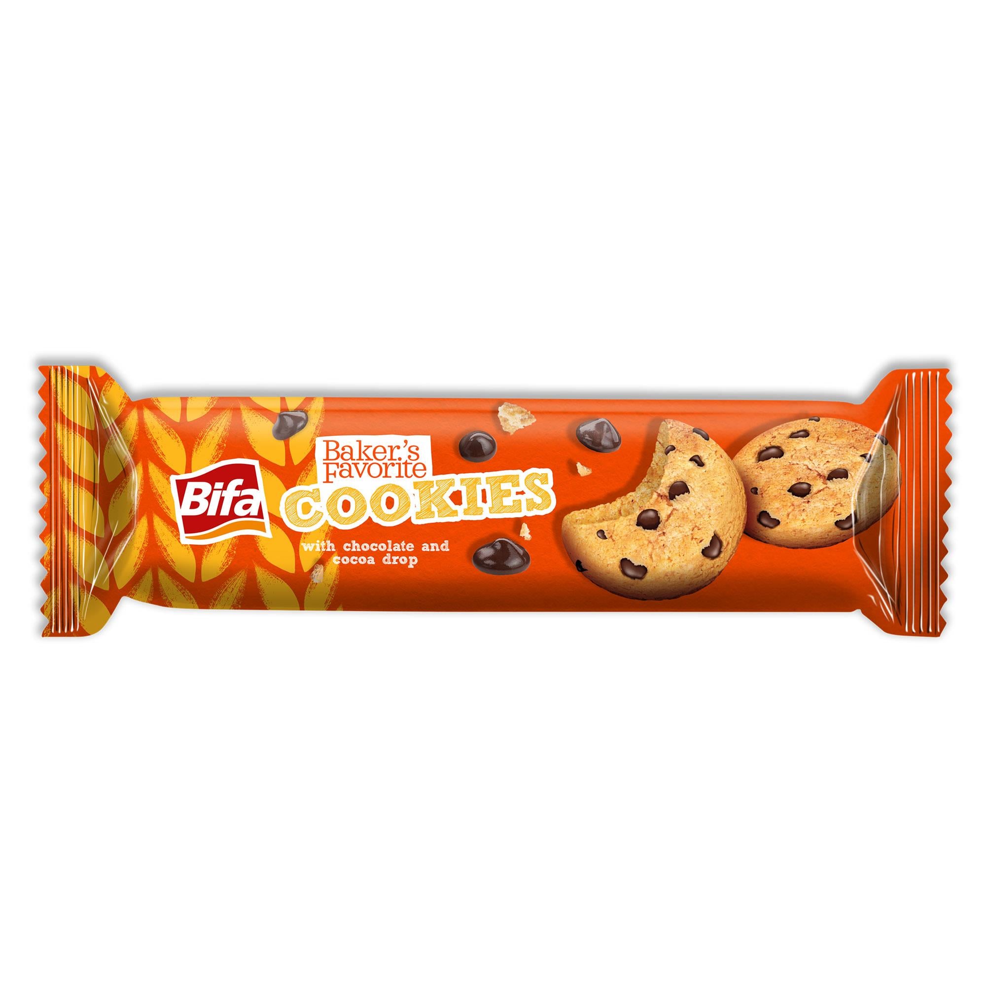 Bifa Bakers Favorite Sütlü Çikolata ve Kakaolu Damlalı Pasta Bisküvi 80 gr x 6 Adet