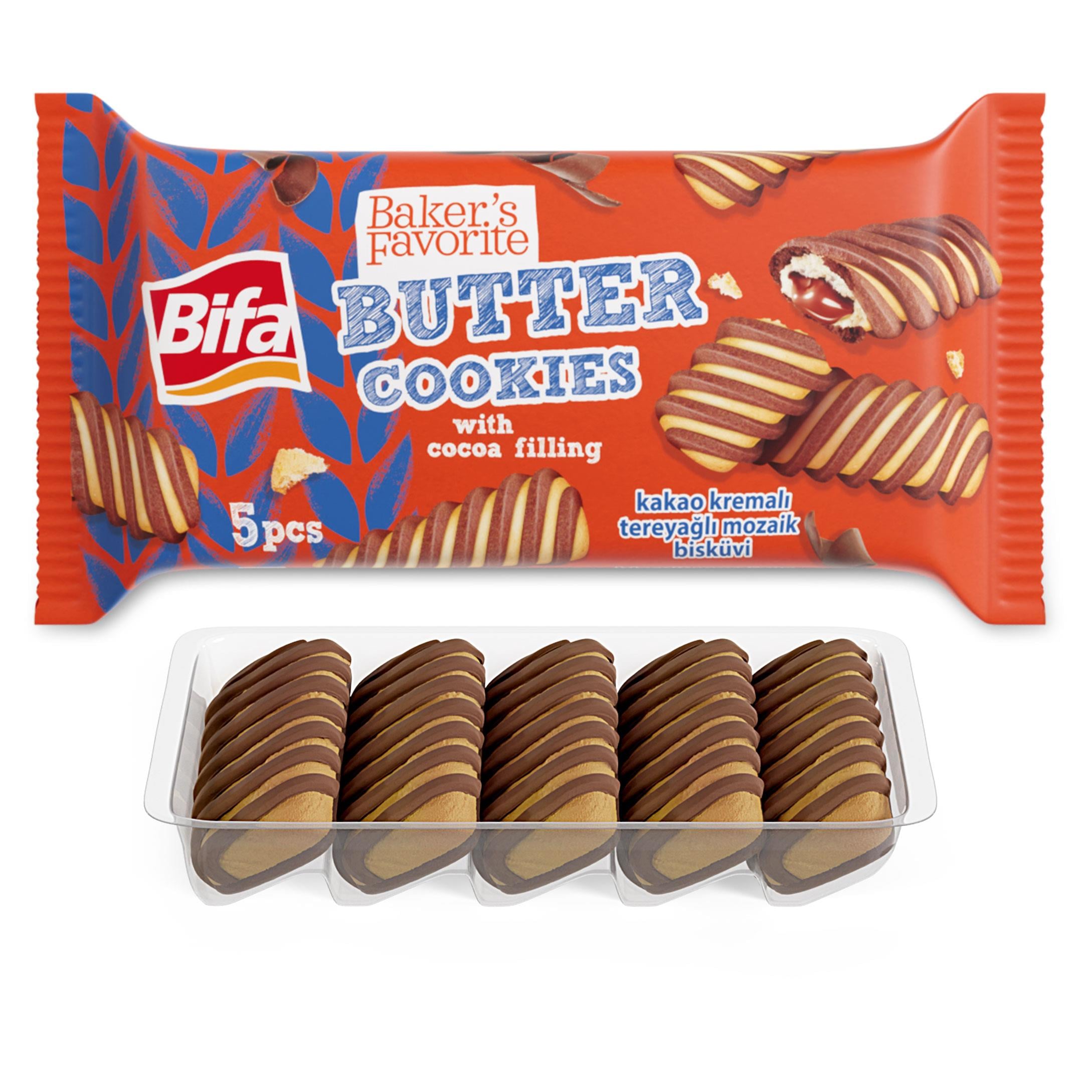Bifa Bakers Favorite Tereyağlı Bisküvi Kakao Kremalı 100 gr x 4 adet
