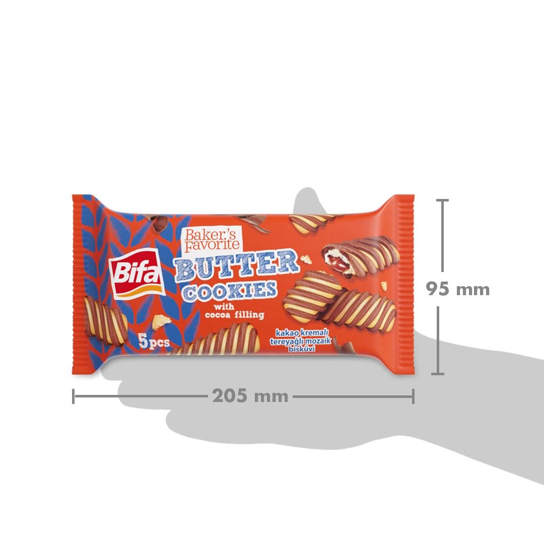 Bifa Bakers Favorite Tereyağlı Bisküvi Kakao Kremalı 100 gr x 4 adet