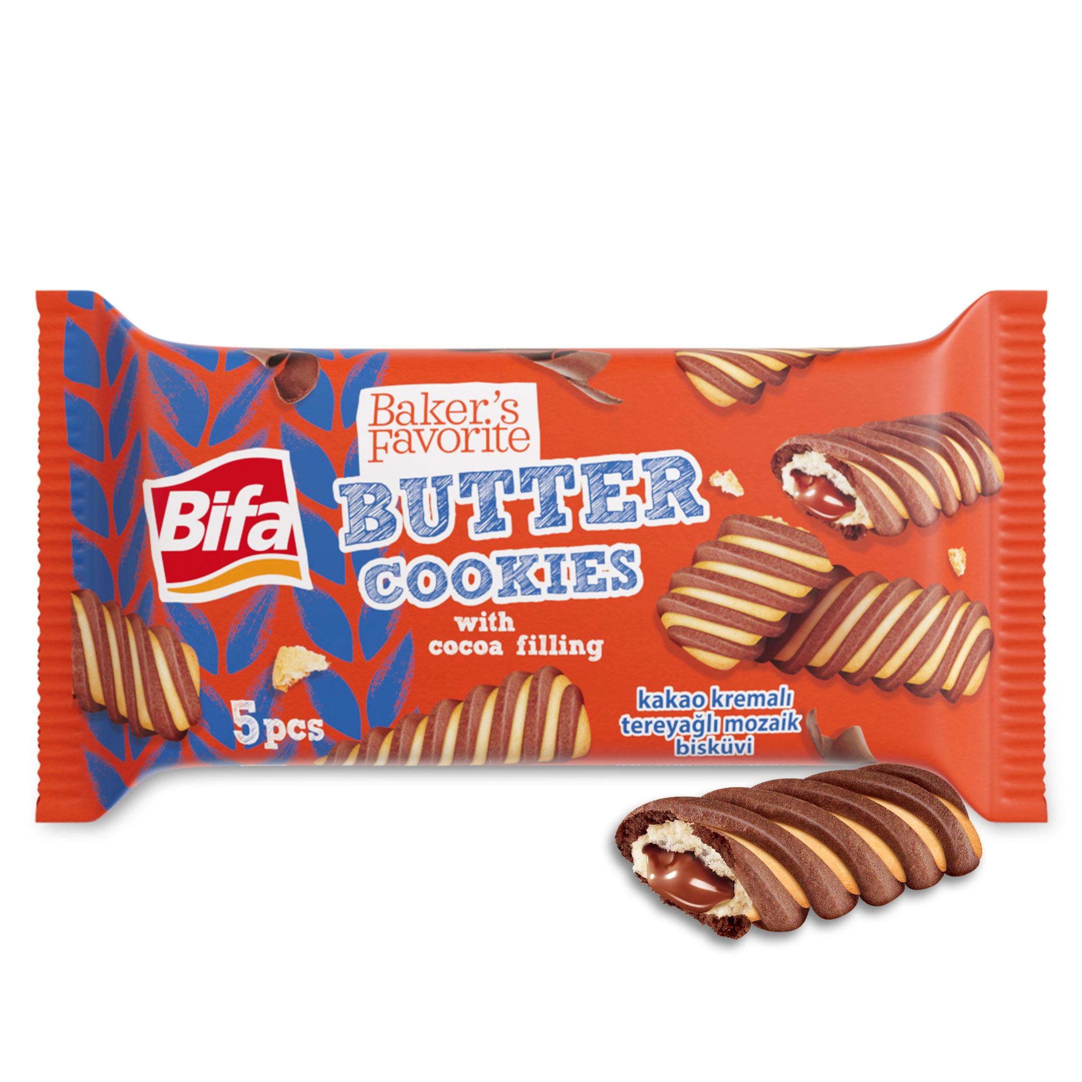 Bifa Bakers Favorite Tereyağlı Bisküvi Kakao Kremalı 100 gr x 4 adet