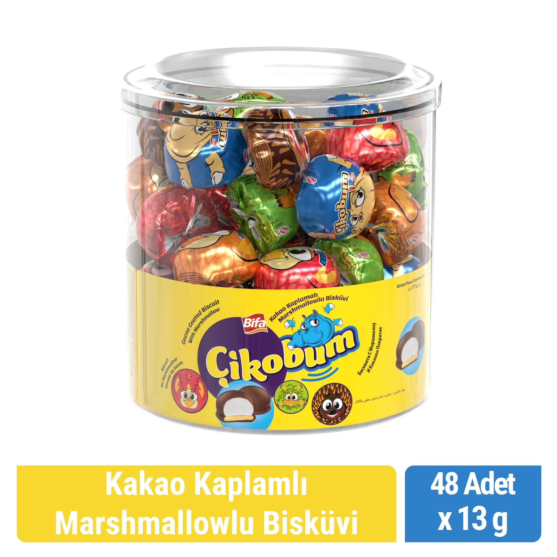 Bifa Çikobum Kaplamalı Marshmallowlu Bisküvi 13 gr x 48 Adet