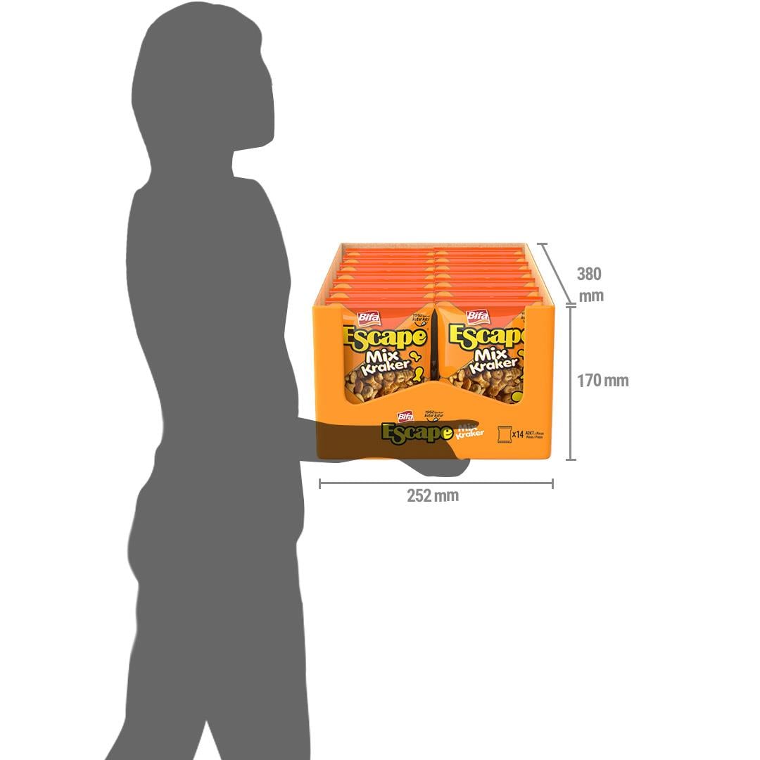 Bifa Escape Mix Kraker - Balık - Nokta - Badem 150 gr x 14 Adet