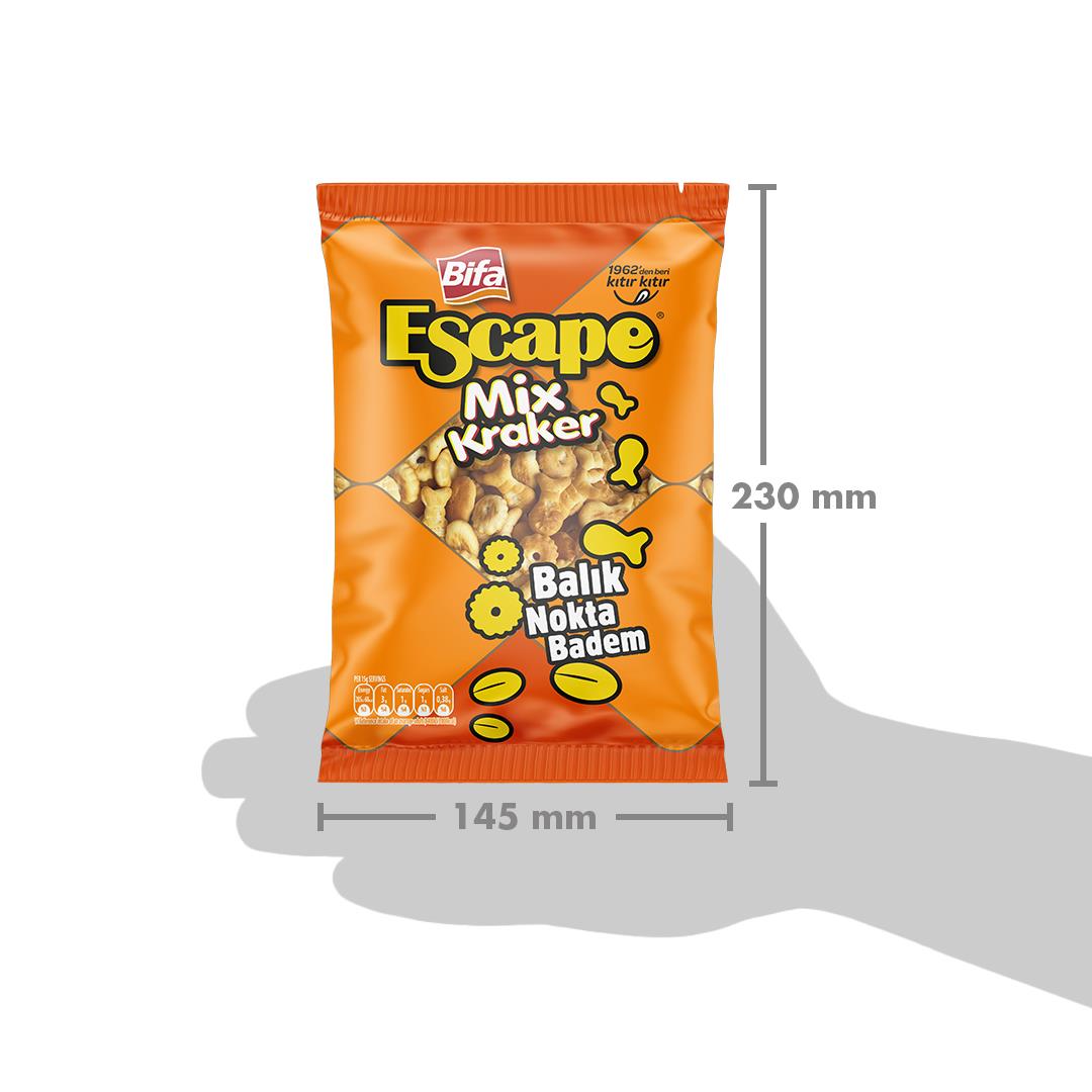 Bifa Escape Mix Kraker - Balık - Nokta - Badem 150 gr x 3 Adet