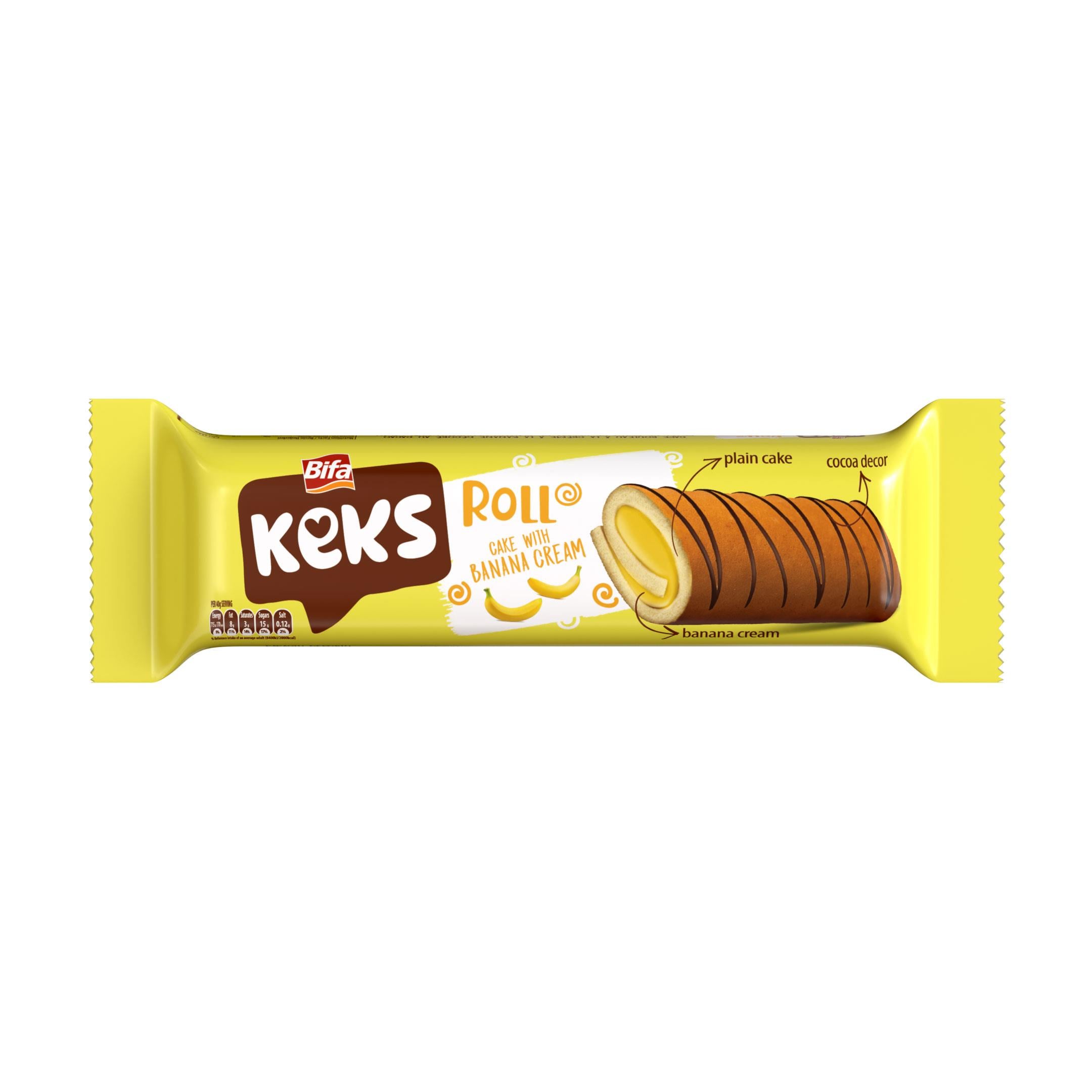 Bifa Keks Muzlu Kremalı Ve Kakao Dekorlu Rulo Kek 50 gr x 24 Adet