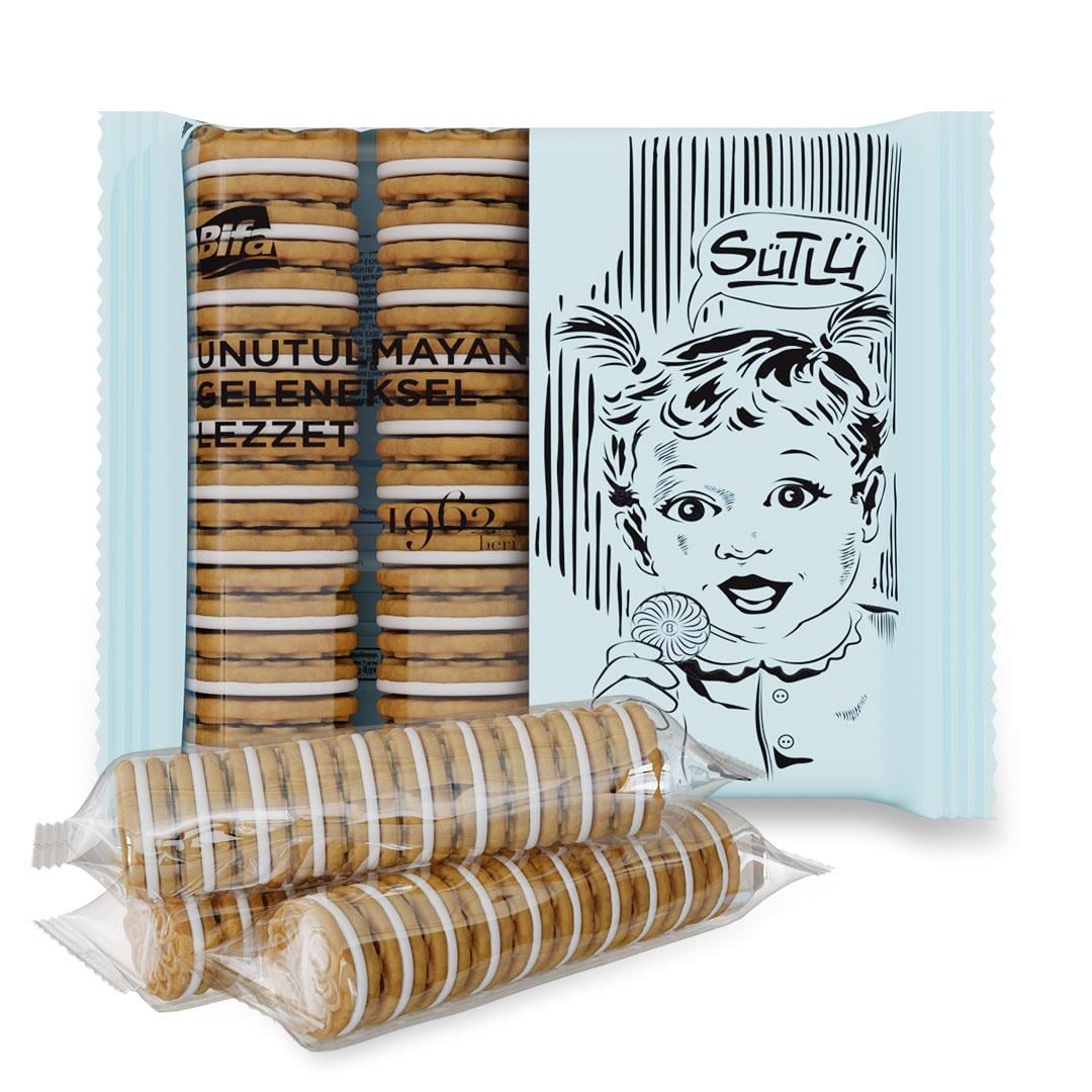 Bifa Nostalji Sütlü Kremalı Sandviç  Bisküvi 360 gr