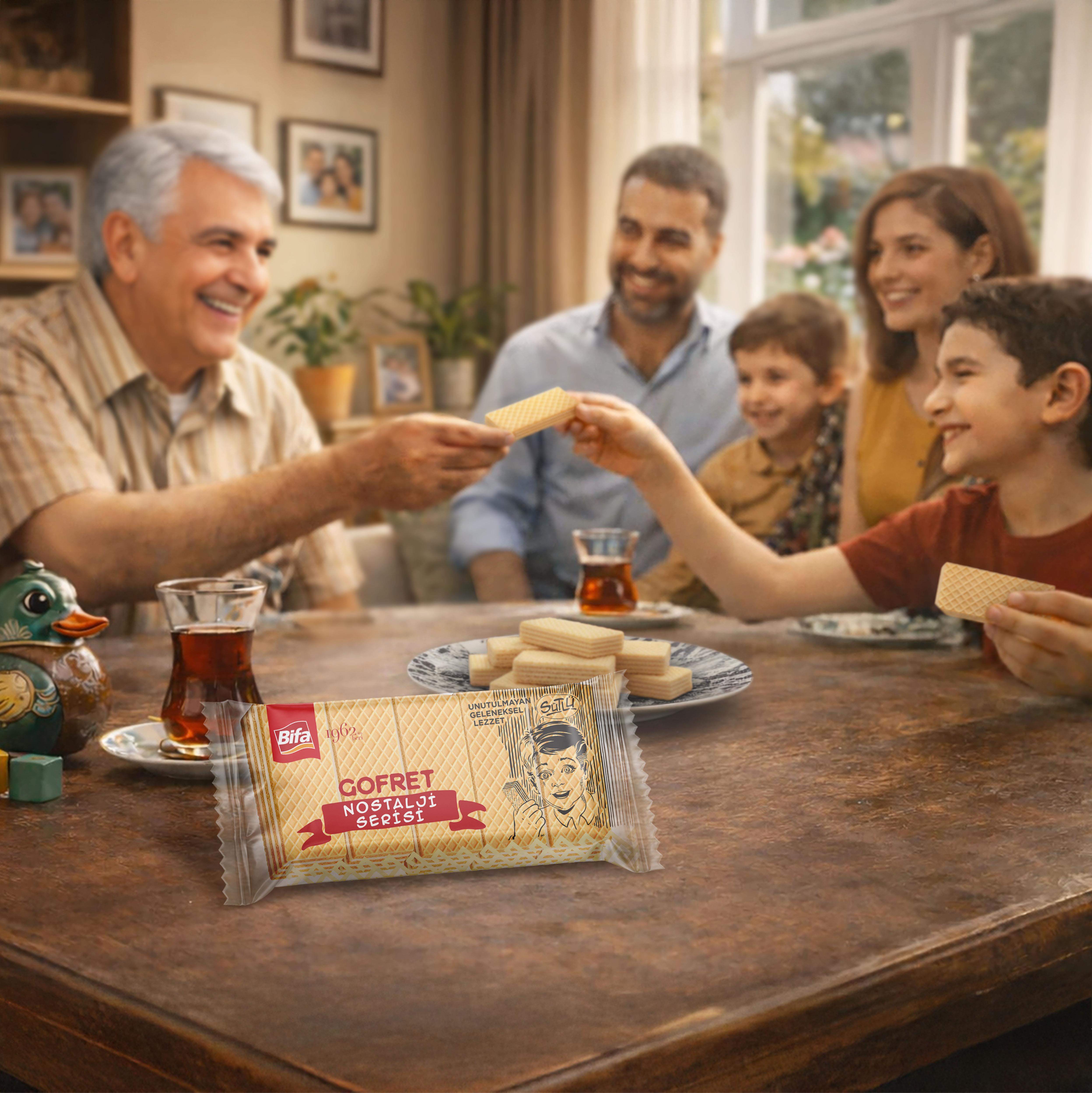 Bifa Nostalji Sütlü Vanilyalı Gofret 125 gr x 4 Adet