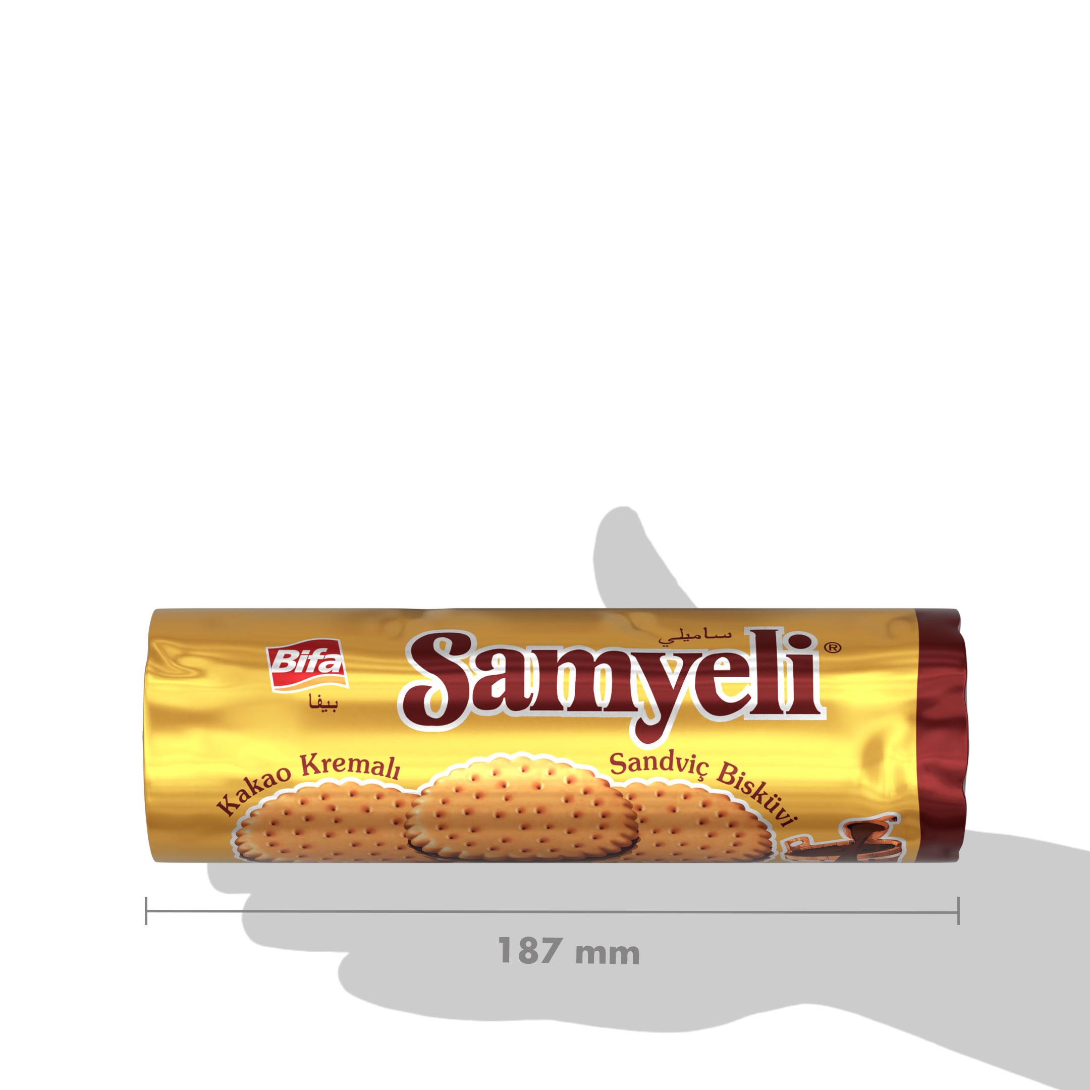 Bifa Samyeli Kakao Kremalı Sandviç Bisküvi  150 gr x 3 Adet