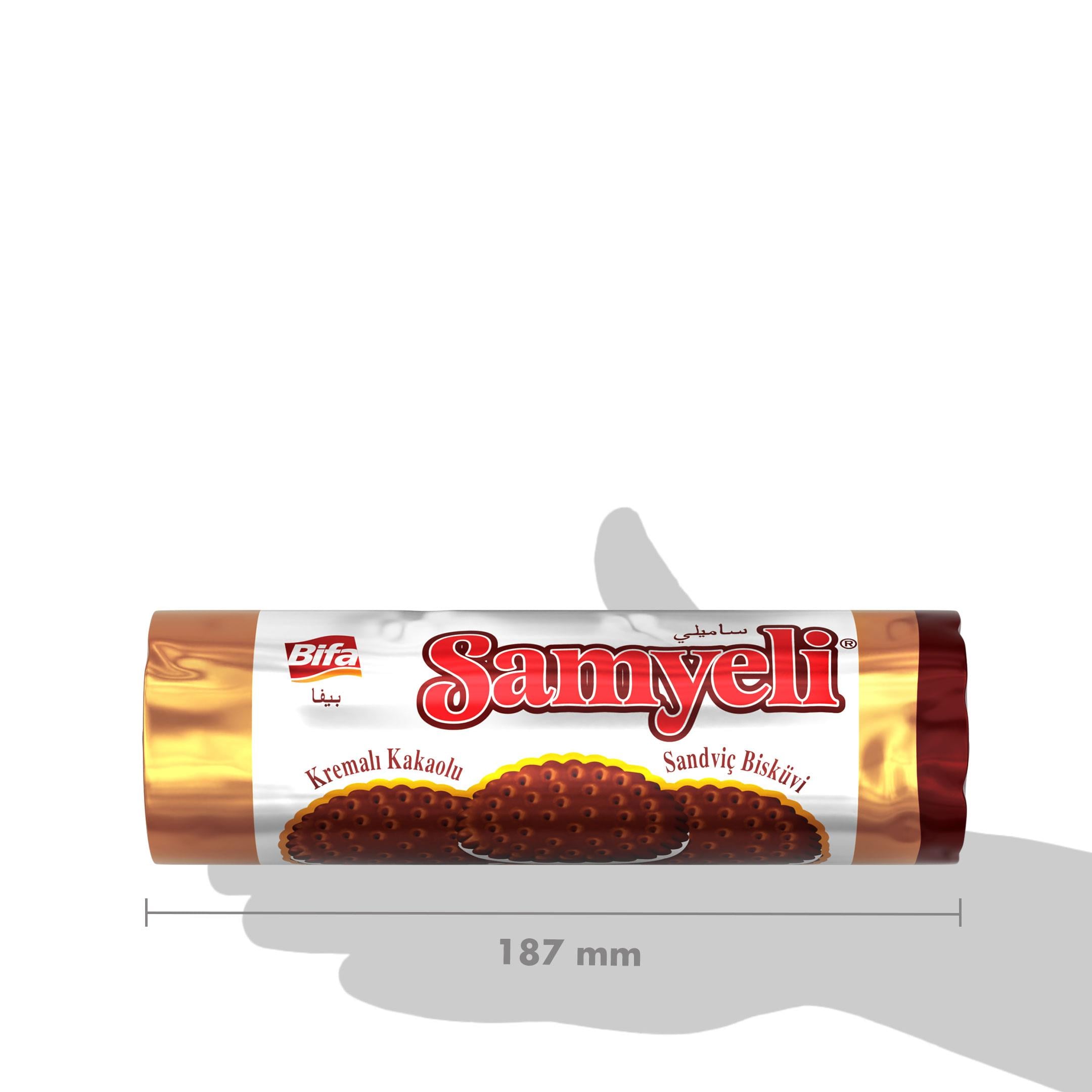 Bifa Samyeli Kremalı Kakaolu Sandviç Bisküvi 150 gr 3 Adet