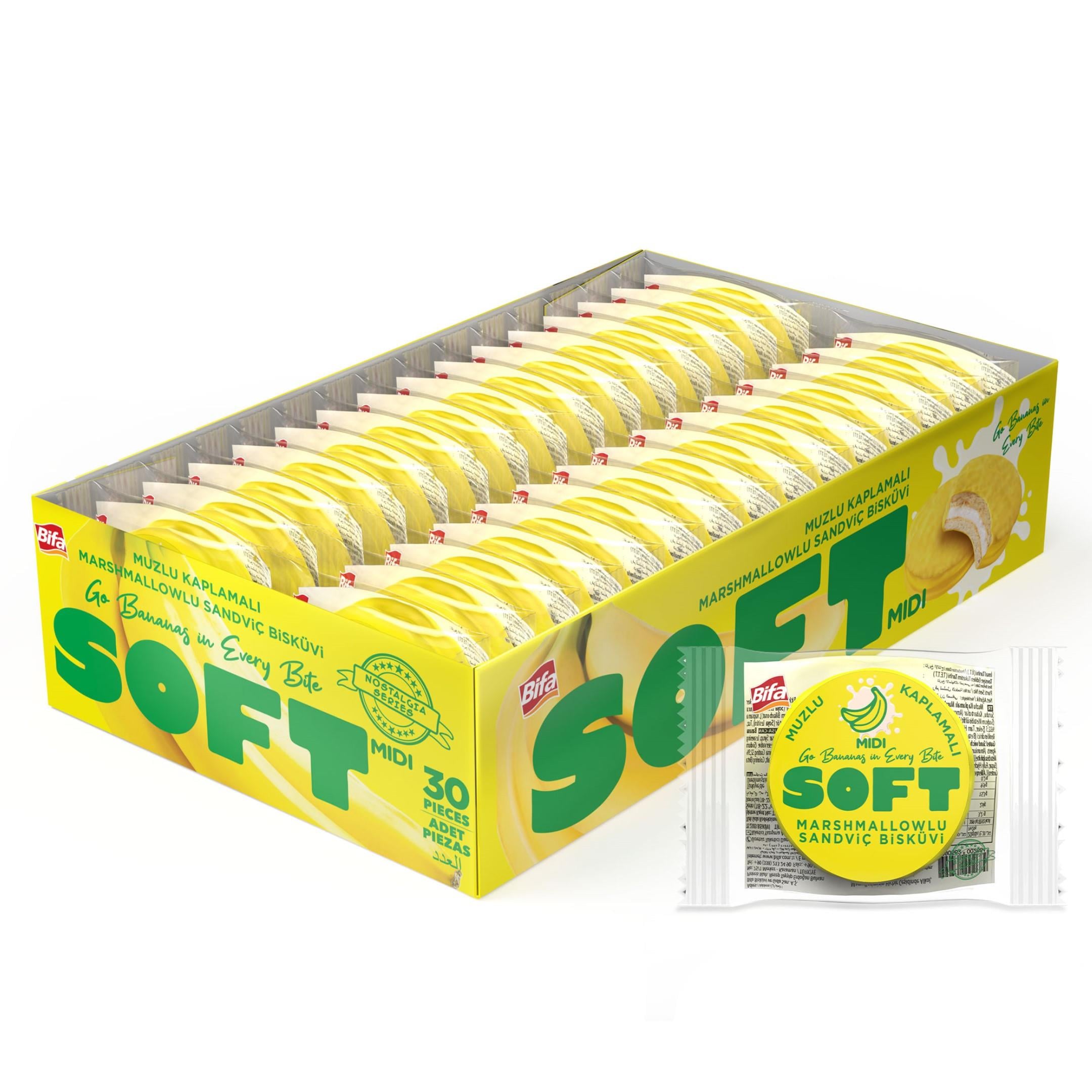 Bifa Soft Muzlu Marshmallowlu Midi Boy Bisküvi 20 gr x 30 Adet