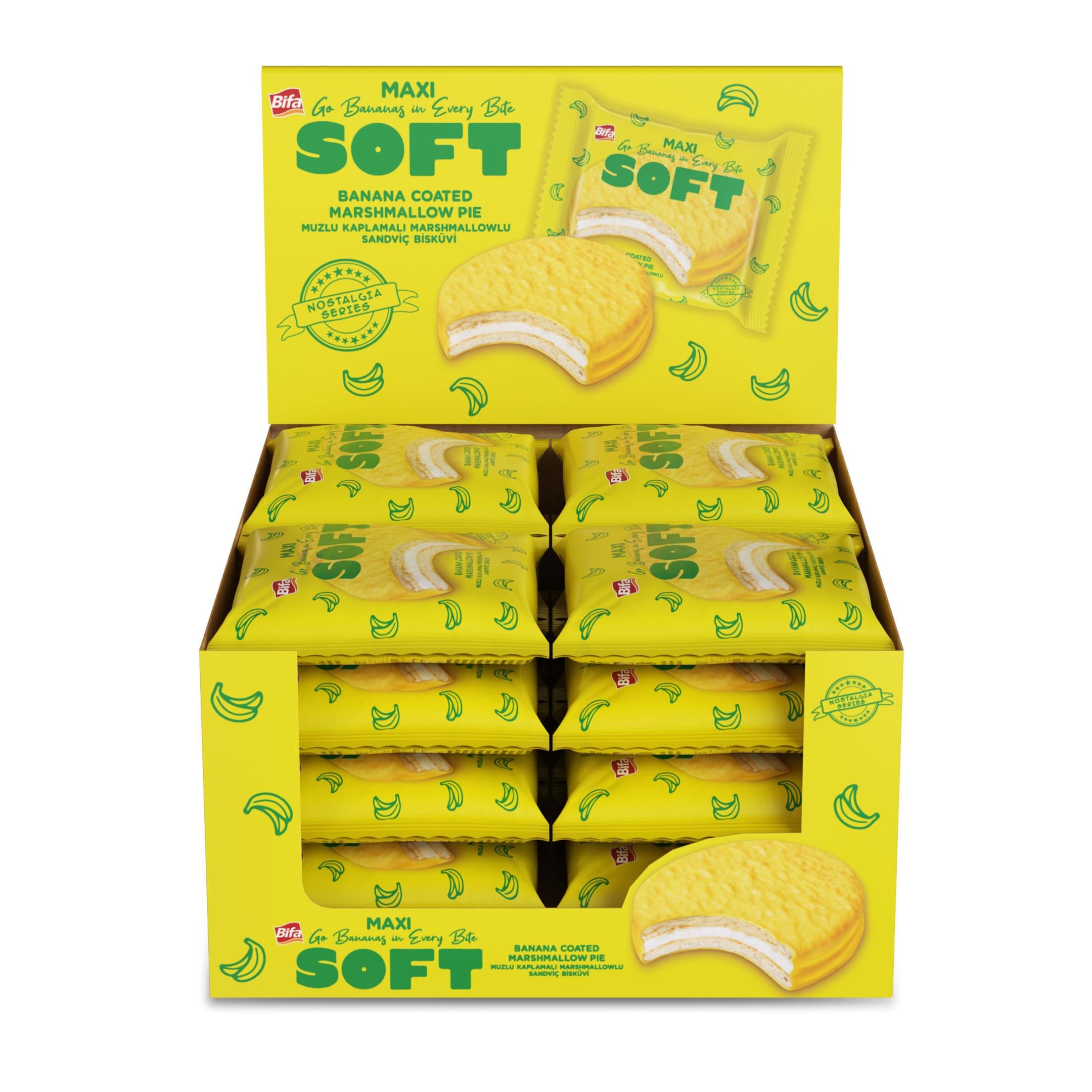 Bifa Soft Muzlu Marshmallowlu Maxi Boy Bisküvi 50 gr x 24 Adet