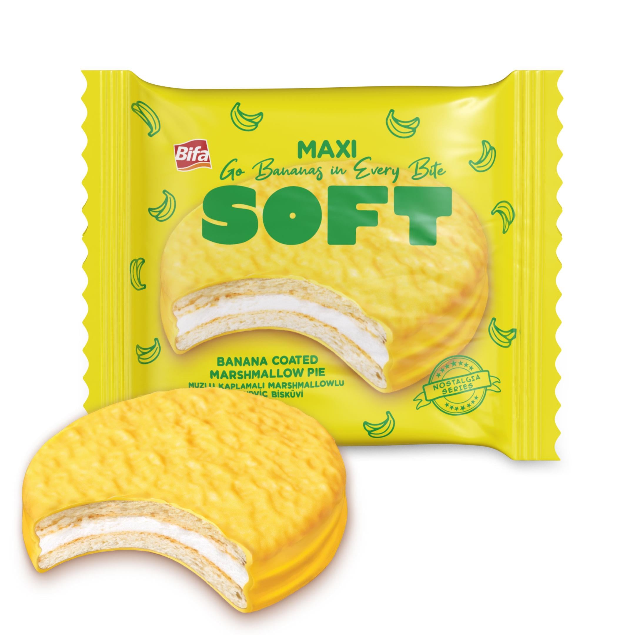 Bifa Soft Muzlu Marshmallowlu Maxi Boy Bisküvi 50 gr x 6 Adet