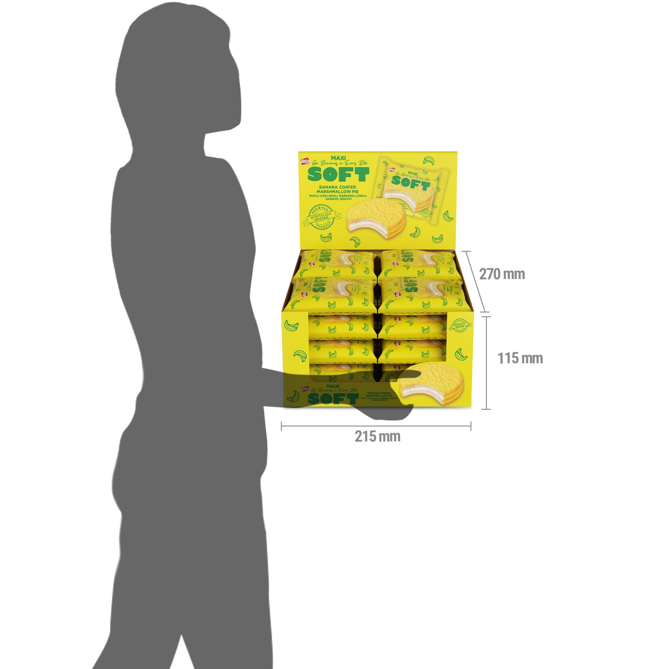 Bifa Soft Muzlu Marshmallowlu Maxi Boy Bisküvi 50 gr x 24 Adet