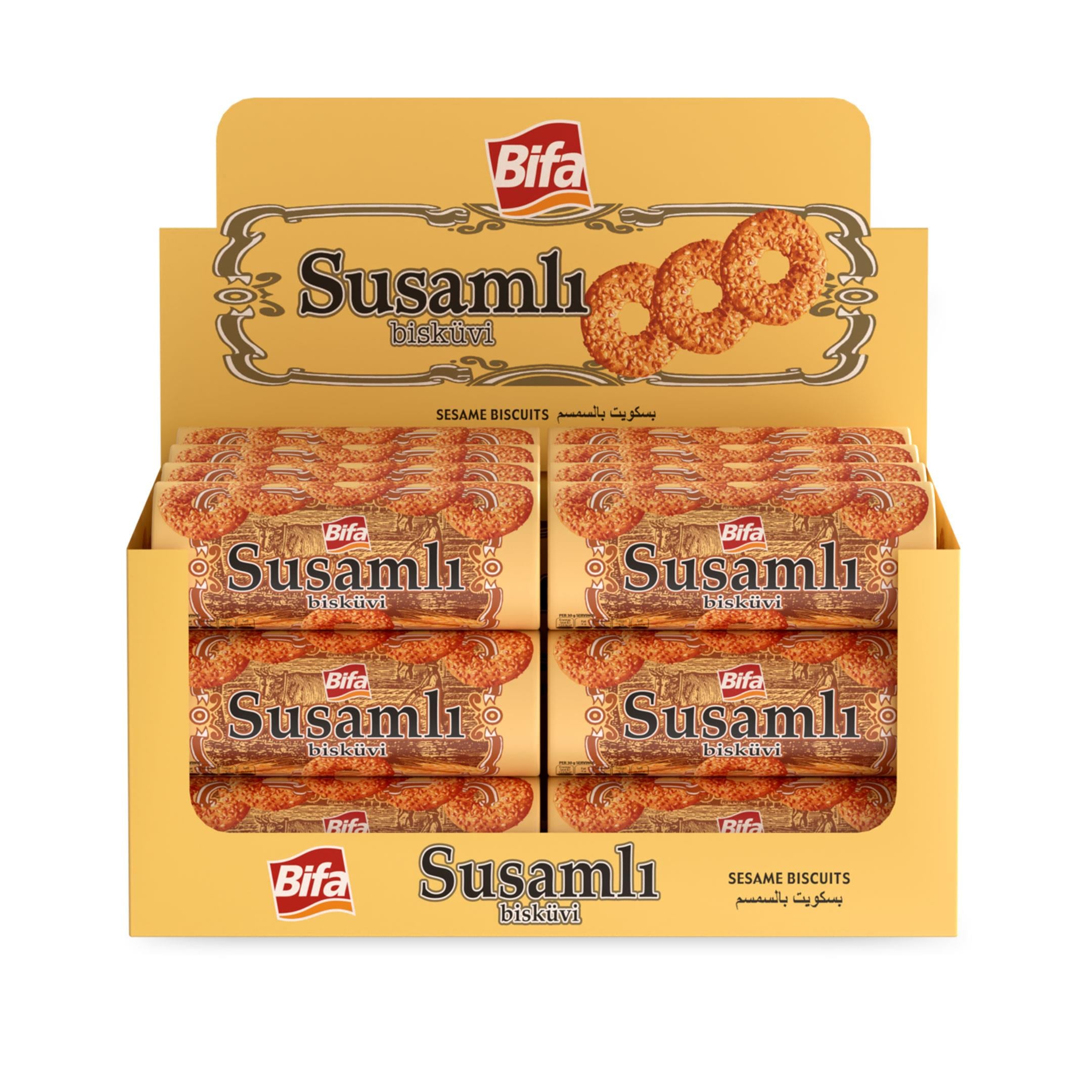 Bifa Susamlı Bisküvi 70 gr x 24 Adet