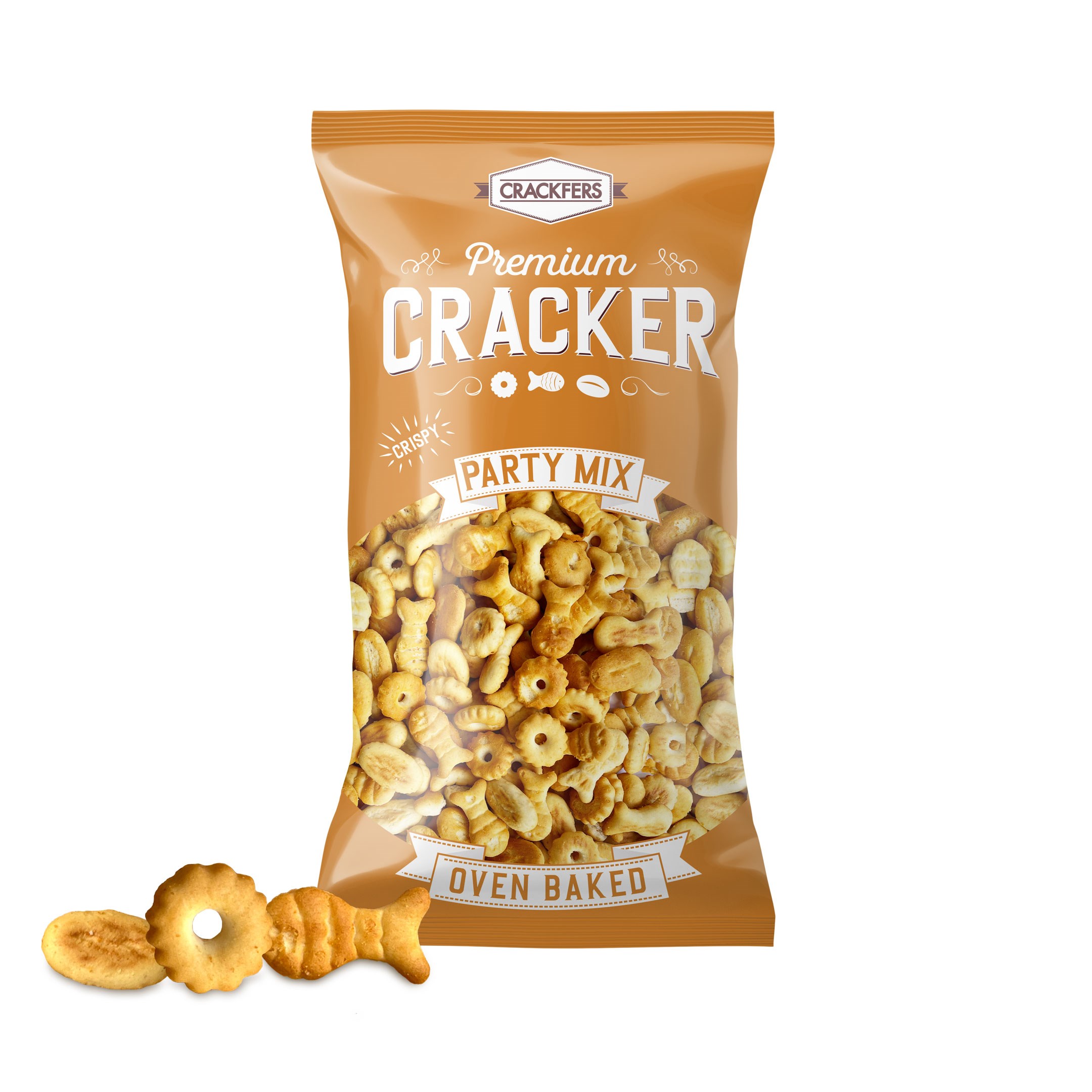 Crackfers Mix Maxi Boy Kraker - Balık - Nokta - Badem 300 gr x 12 Adet