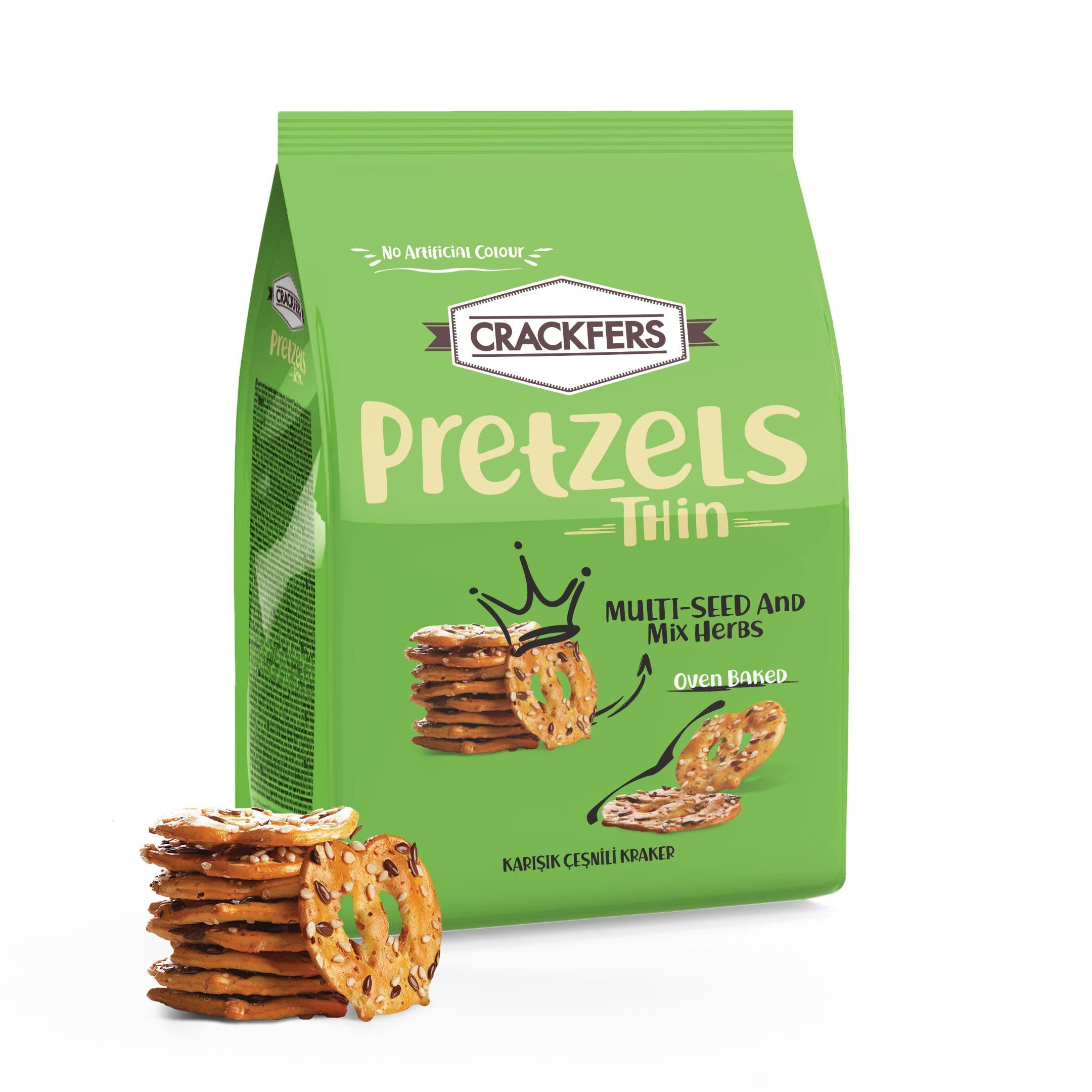 Crackfers Pretzel with Mixed Flavors 200 g x 2 Pieces
