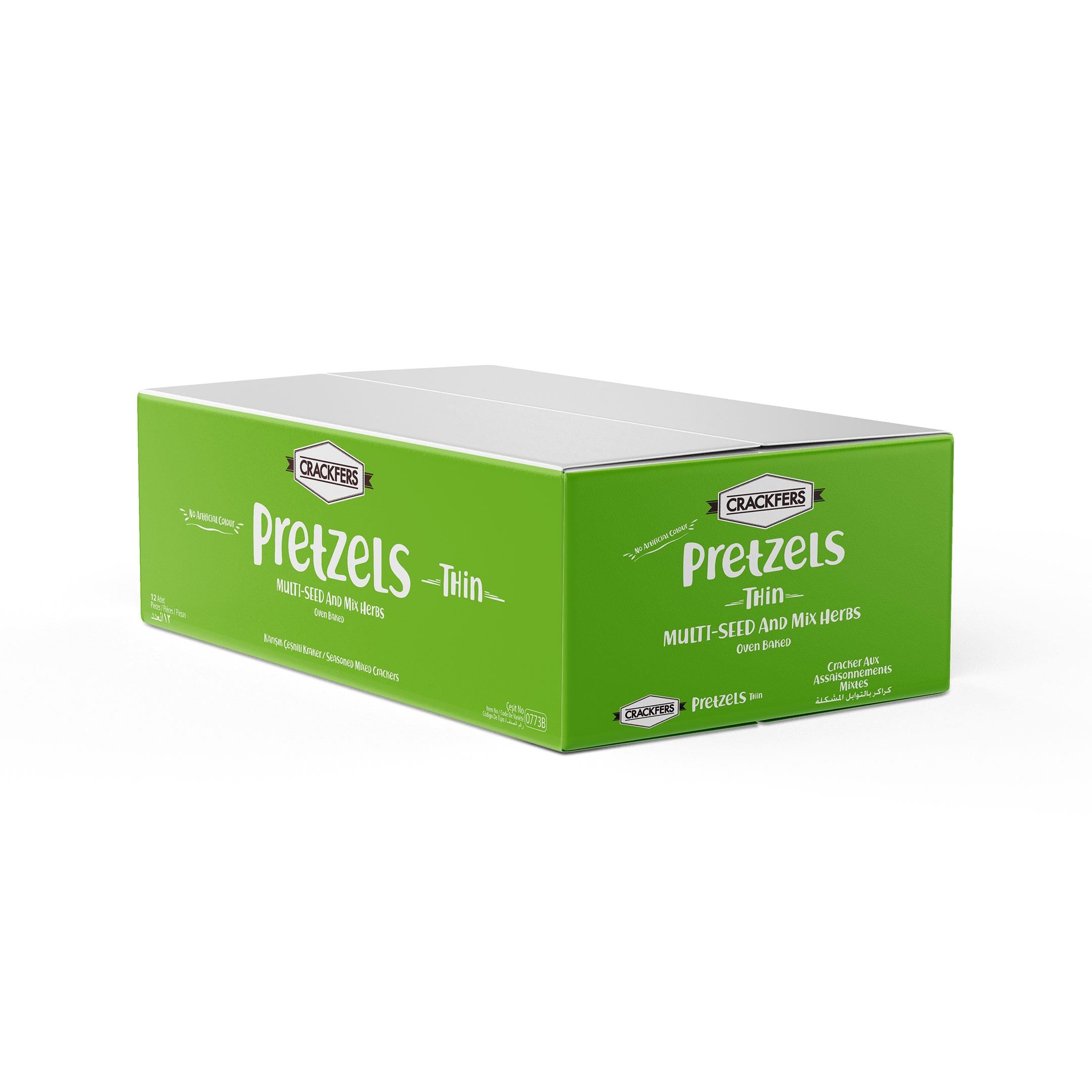Crackfers Pretzel with Mixed Seasoning 200 g x 12 Pieces