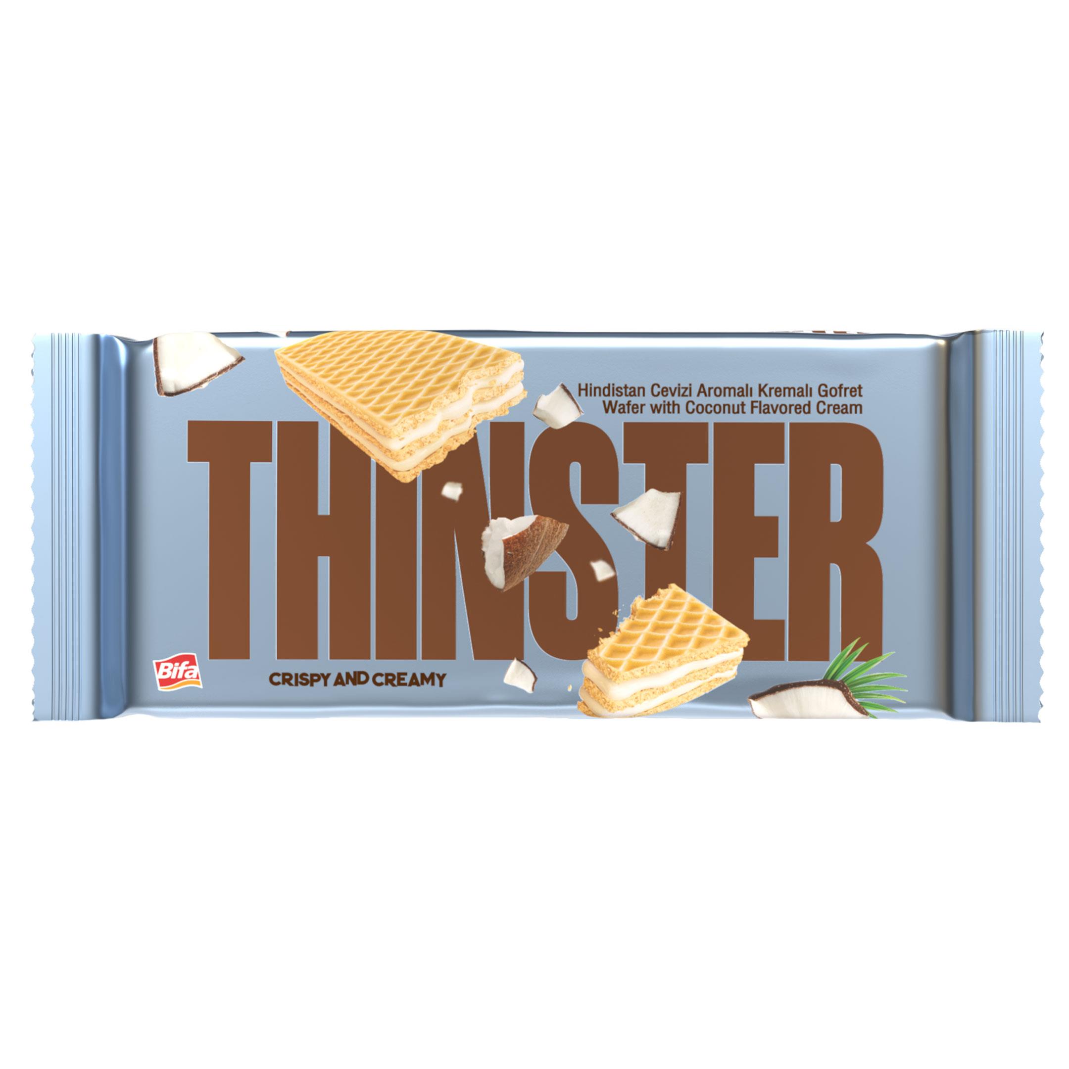 Thinster Hindistan Cevizli Kremalı Gofret 55 gr x 4 adet