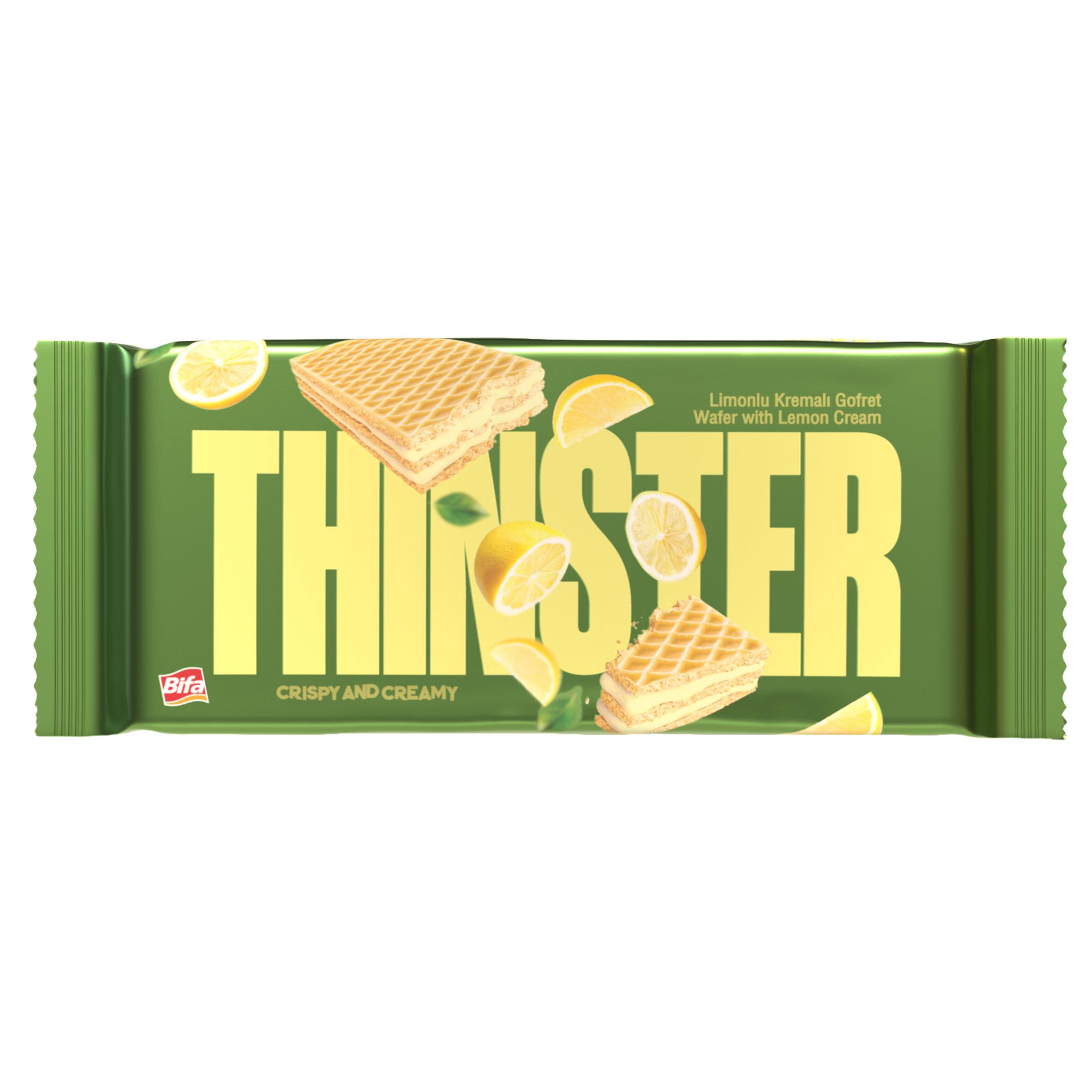 Thinster Limonlu Kremalı Gofret 55 gr x 4 adet