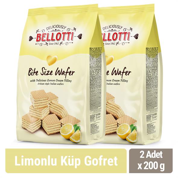 Bellotti Küp Gofret Limonlu 200 gr x 2 Adet