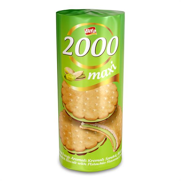 Bifa 2000 Antep Fıstıklı Kremalı Sandviç Bisküvi 500gr
