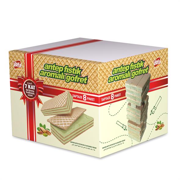 Bifa Antep Fıstık Aromalı Kremalı Gofret 1000 gr