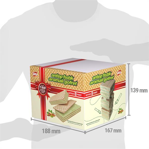 Bifa Antep Fıstık Aromalı Kremalı Gofret 1000 gr