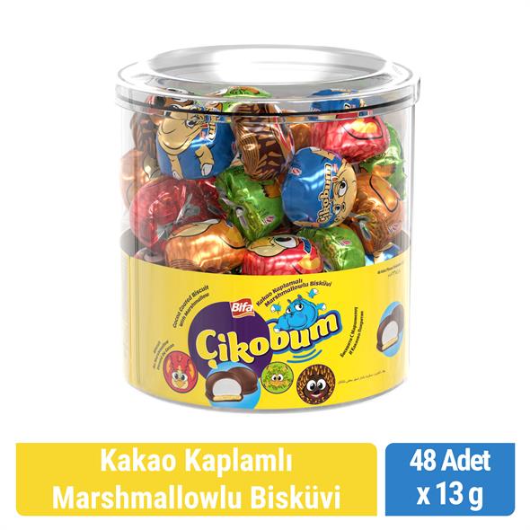 Bifa Çikobum Kaplamalı Marshmallowlu Bisküvi 13 gr x 48 Adet