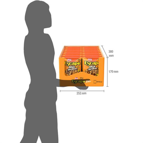 Bifa Escape Mix Kraker - Balık - Nokta - Badem 150 gr x 14 Adet