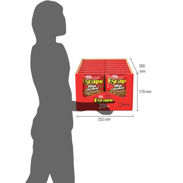 Bifa Escape Mix Kraker Kısa Çubuk - Fiyonk - Halka 150 gr x 14 Adet